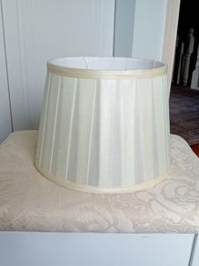 lamp shade cream pleated