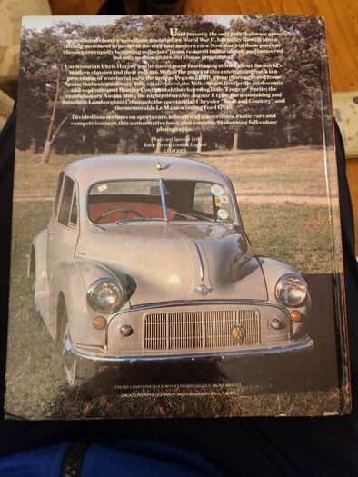 Cars.  The New Classics. From 1945 To The  Present Day. By Chris Harvey. Large Volume Hardback In Very Good Condition.