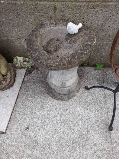 stone bird bath