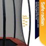 Trampoline 7.7FT 10FT/235cm 305cm Recreational Big Trampoline with Enclosure Net and Ladder, ASTM Approved Outdoor Bounce Jump for Kids Image 2