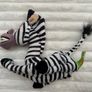2004 Madagascar Marty Zebra Plush approx. 20 cm. Neck/Head is too loose (Falling down left or right) Used Please see photos Image 6