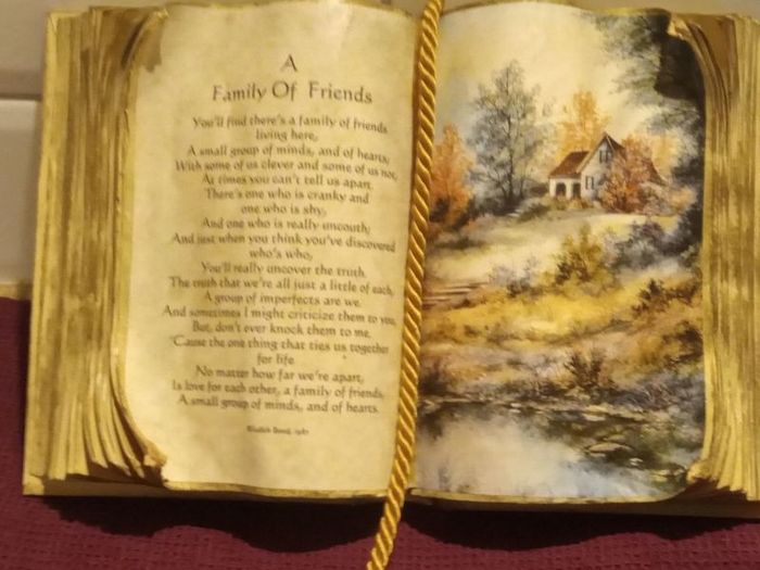 A Family of Friends, book made to Art