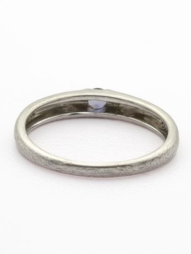 925 Vintage Sterling Silver & Dark Amethyst Ring