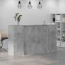 Reception Desk Concrete Grey 180x50x103.5 cm Engineered Wood Image 4
