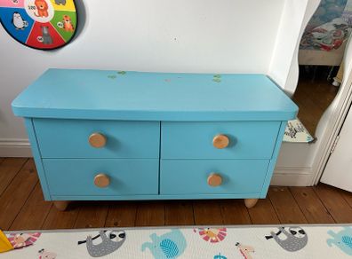 Blue Kids Chest of Drawers - 4 Drawers