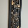 Asian wooden wall sculpture, Thai art decor, hand-carved hanging sculpture. Image 5