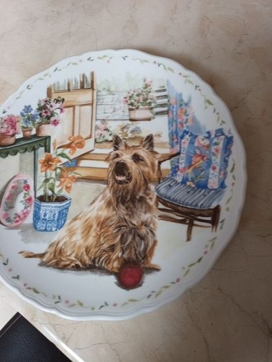Royal  Albert - Man's Best Friend Collection  Plate - "Playtime"