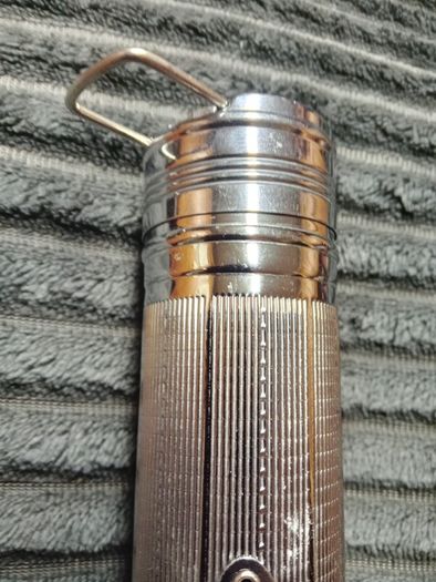 Vintage 1970s Tiger Head Brand Metal Flashlight