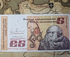 5 Pound B Series 14/09/88 (pin Holes) Irish Note