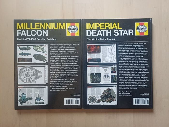 Haynes Star Wars Millennium Falcon & Death Star Hardbacks 2011