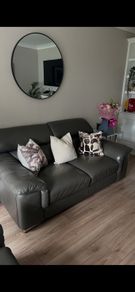 leather sofa & armchair