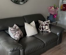 leather sofa & armchair