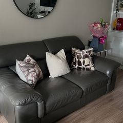 leather sofa & armchair