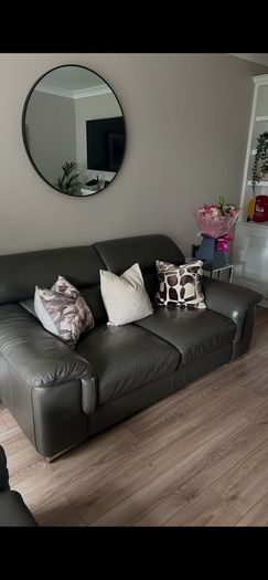 leather sofa & armchair