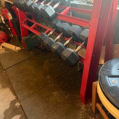 Dumbbell rack + Dumbells + Gym Flooring