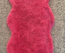 Shocking pink long soft rug