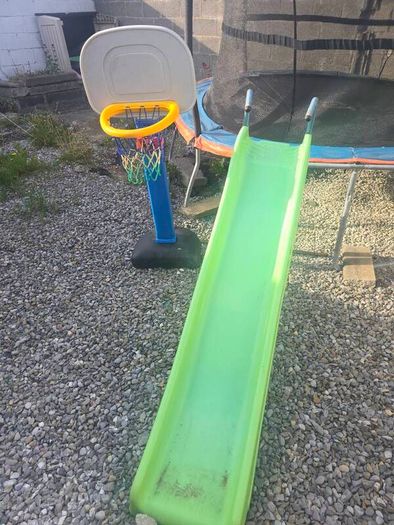 Kids garden toys, slide, sandpit & basketball stand