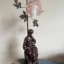 Vintage Art Nouveau Style Figural Table Lamp Image 5
