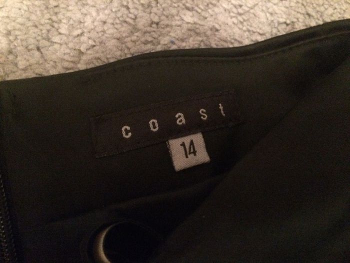 Coast black satin boned dress