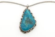 Vintage 925 Sterling Silver &amp; Turquoise Necklace