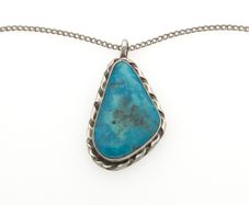 Vintage 925 Sterling Silver & Turquoise Necklace