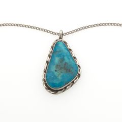 Vintage 925 Sterling Silver & Turquoise Necklace