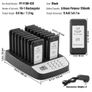 Restaurant Pager System, Wireless 500m Long Range Lineup Waiting Queue Signal, Guest Customer Calling Beepers with Vibration & Flashing, 16 Buzzers for Food Truck, Church, Nursery, Hospital Image 5