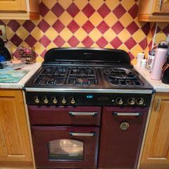Rangemaster Classic 90 duel-fuel range/cooker (Burgundy)