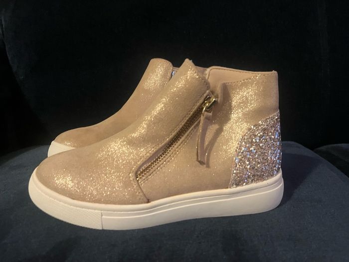 Girls gold ankle boots