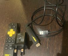 NOW TV Roku Streaming Stick Set Remote + Stick + Plug + Cable