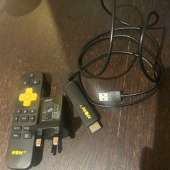 NOW TV Roku Streaming Stick Set Remote + Stick + Plug + Cable