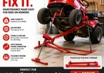 Lawn Tractor Lifter 400kg Ride-On Lawn  Mower Jack & Maintenance Lift