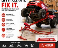 Lawn Tractor Lifter 400kg Ride-On Lawn  Mower Jack & Maintenance Lift