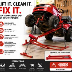 Lawn Tractor Lifter 400kg Ride-On Lawn  Mower Jack & Maintenance Lift