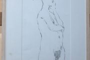 Original Signed Nude Pencil Sketch