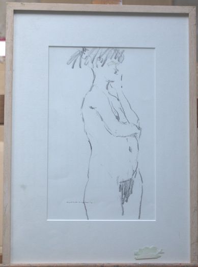 Original Signed Nude Pencil Sketch