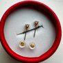 Lab grown diamond round stud earrings in 18k gold Image 3