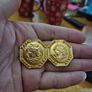 Vintage Medusa Cameo Clip On Earrings Etruscan Style Bold Statement Jewelry Image 3