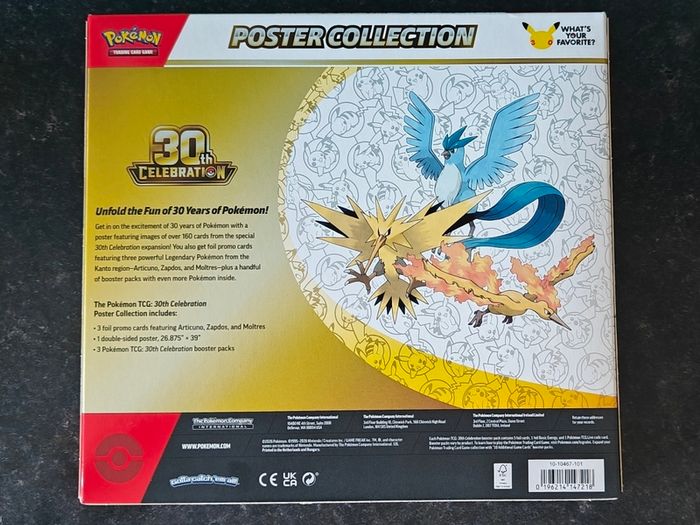 FREE Tracked Shipping. Pokemon 30th Celebration Poster Collection