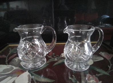 Two Cut Glass Crystal Water Jugs