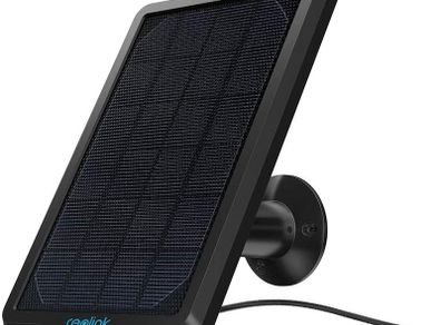 Solar Panel Power Supply for Wireless Outdoor IP Security Camera Argus 2, Argus Pro, Argus Eco, Argus PT, Go, Waterproof Adjustable Mount Continuous Power Supply (with 4 Meters Cable)