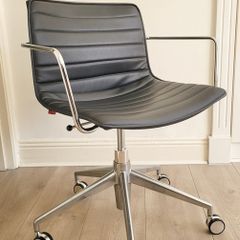 Vintage Office Chair Leather Designer Italian by Arper