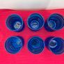 Vintage Anchor Hocking Blue Wexford Tumblers Set of 6 Image 3