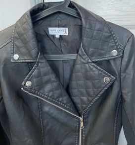 Like New: Faux Leather Jacket (Size Large)