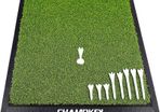 Premium Synthetic Turf Golf Hitting Mat | Heavy Duty Rubber Base Golf Practice Mat | Come with 1 Rubber Tee and 9 Plastic Tees