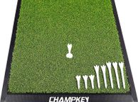 main image for ad Premium Synthetic Turf Golf Hitting Mat | Heavy Duty Rubber Base Golf Practice Mat | Come with 1 Rubber Tee and 9 Plastic Tees
