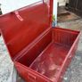 Large painted metal storage chest Image 3
