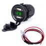 4673 Car Motorcycle Cigarette Lighter Dual USB Charger 12/24V Red Light Image 3