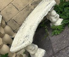 concrete garden benches x2