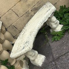 concrete garden benches x2